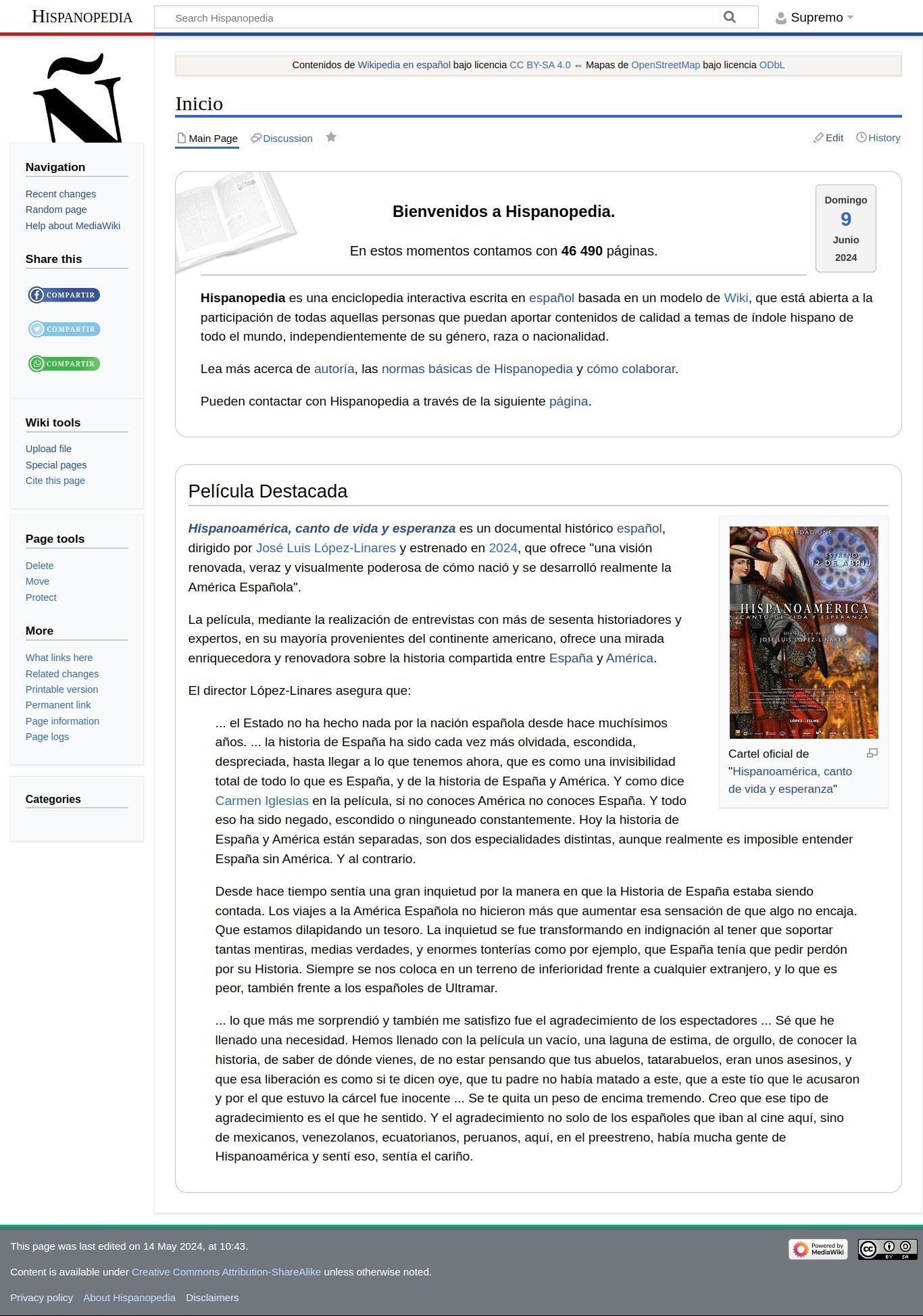 Captura de Pantalla de Hispanopedia