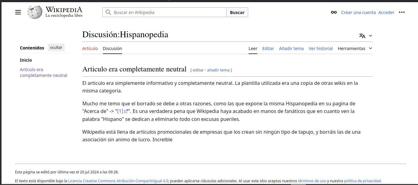 Hispanopedia Discusión Wikipedia